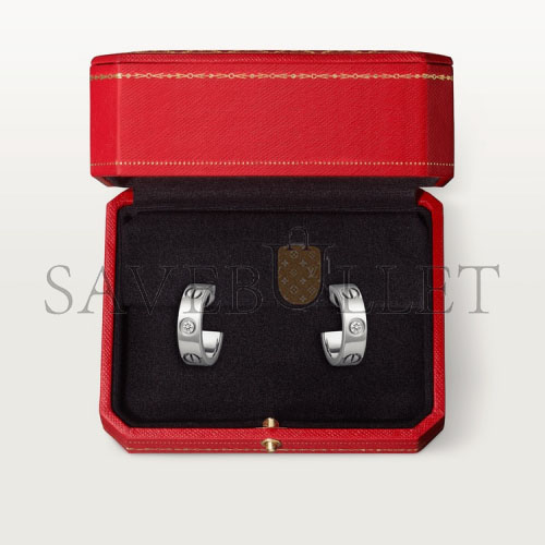 CARTIER  LOVE EARRINGS, 2 DIAMONDS B8022800