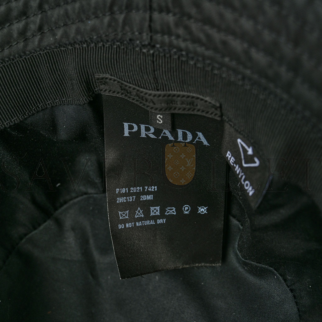 PRADA RE-NYLON BUCKET HAT S BLACK