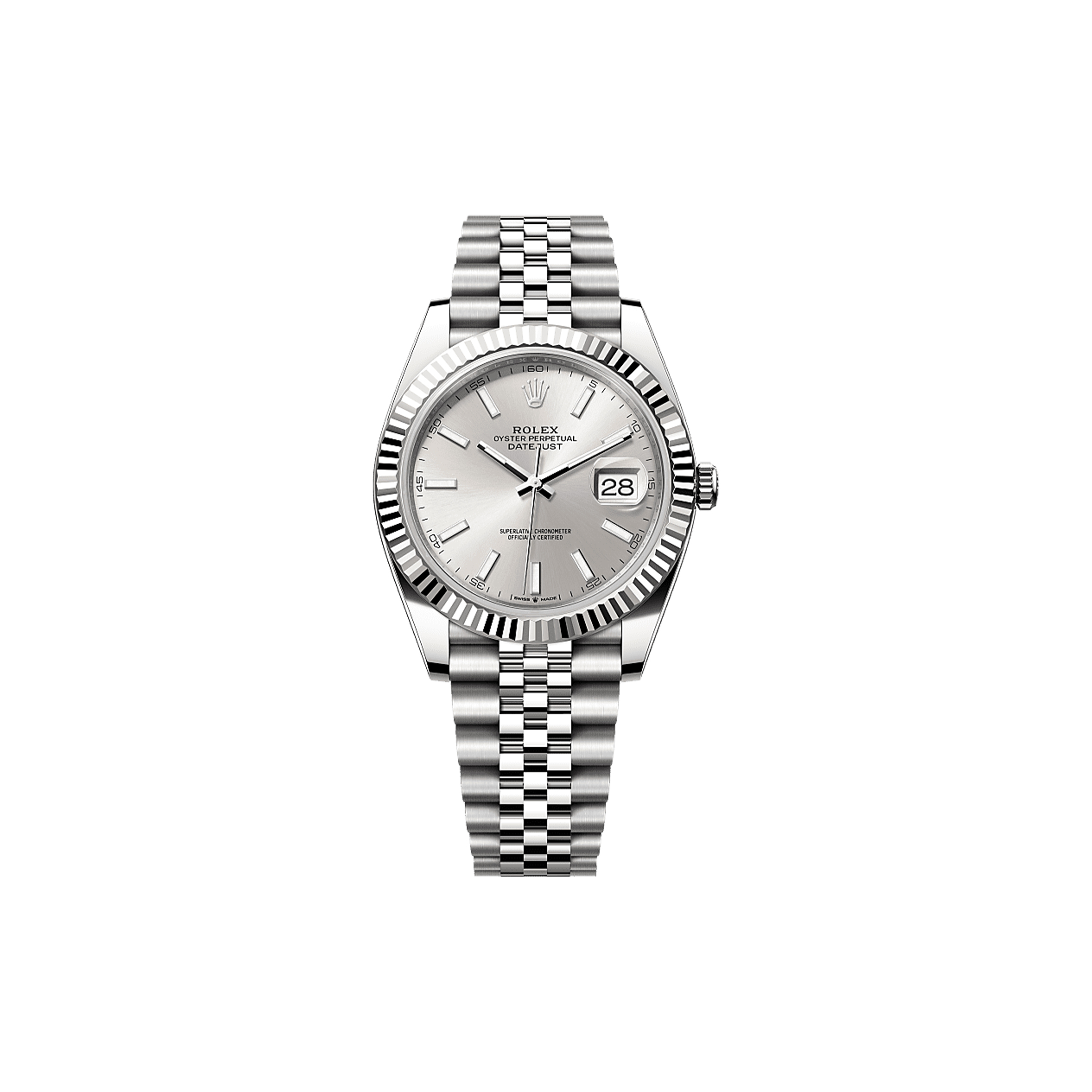 ROLEX DATEJUST 41 OYSTER, 41 MM, OYSTERSTEEL AND WHITE GOLD WATCH 126334-0004