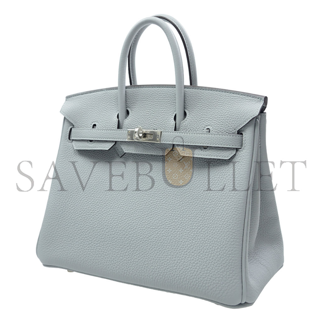 HERMES MASTER BIRKIN 30 TOGO LEATHER PEARL GREY SILVER BUCKLE BAG H028369CK08 (30*23*15cm)