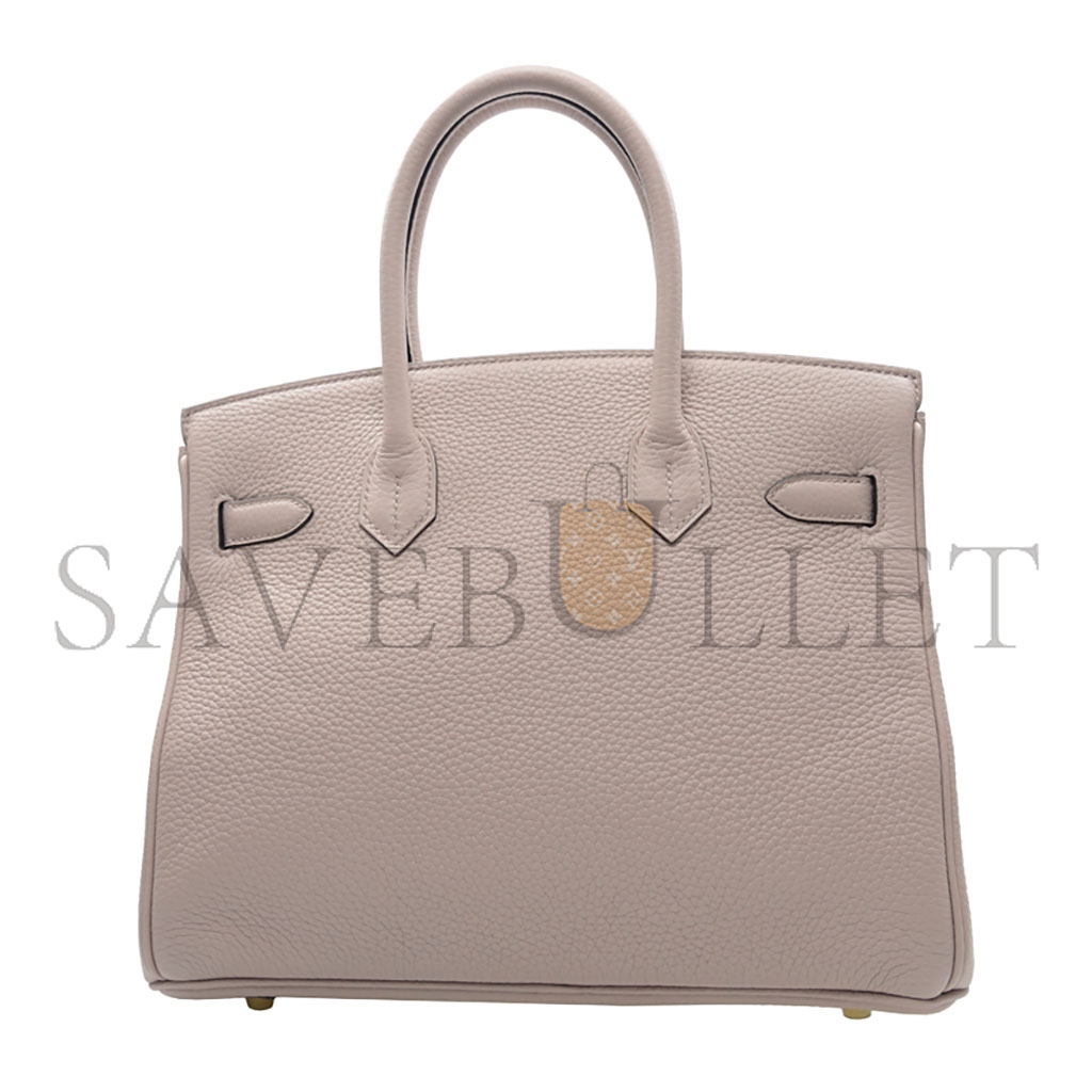 HERMES MASTER BIRKIN 30 TOGO LEATHER WISTERIA SILVER BUCKLE BAG H028369CK4W (30*23*15cm)