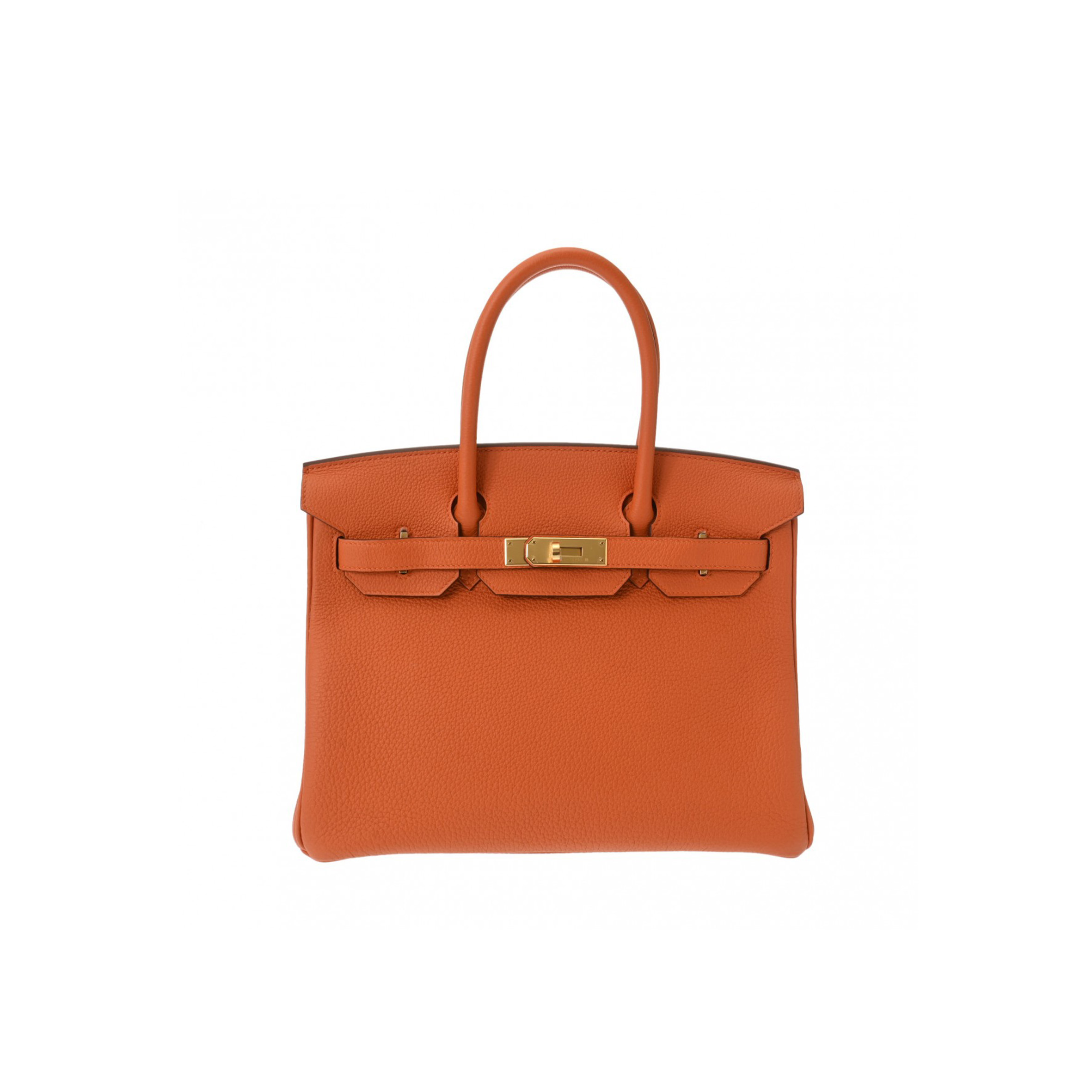 HERMES MASTER BIRKIN 30 TOGO LEATHER ORANGE GOLD BUCKLE BAG H028369CC83 (35*28*18cm)