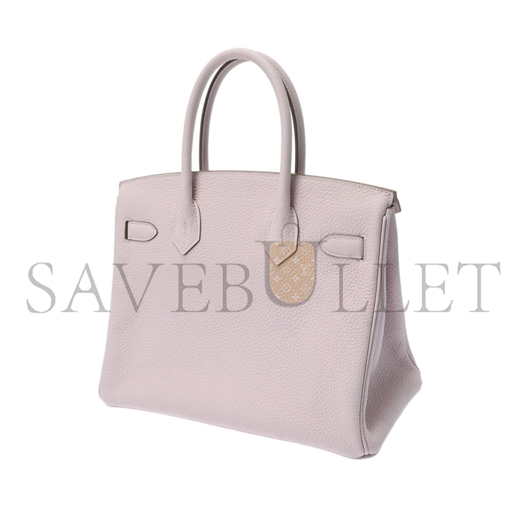 HERMES MASTER BARKIN 30 TOGO LEATHER PINK SILVER BUCKLE BAG 550321 (30*23*15cm)