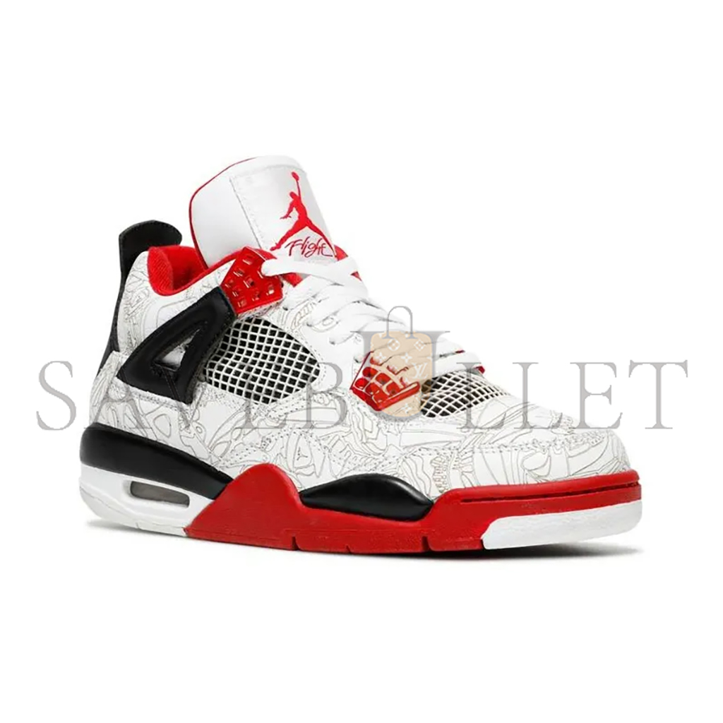 NIKE JORDAN 4 RETRO WHITE LASER 308497-161