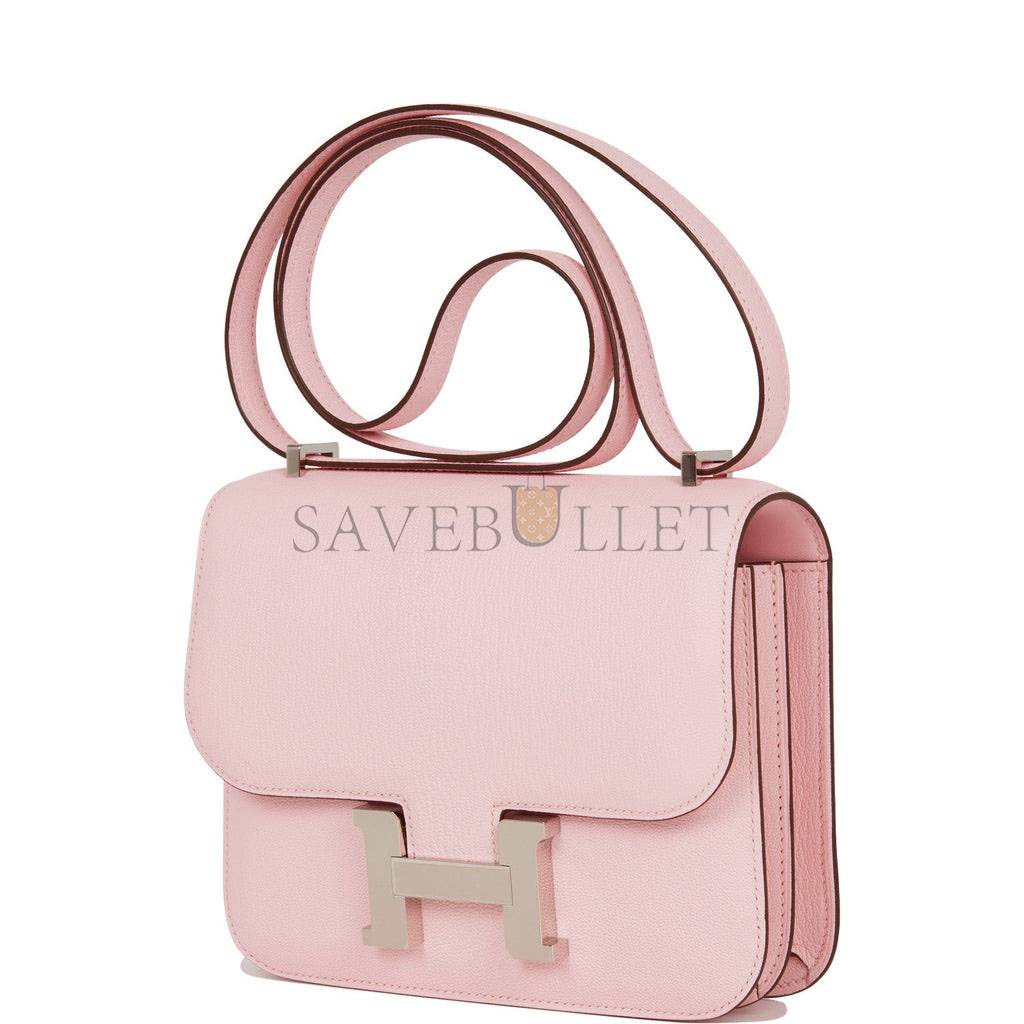 HERMES CONSTANCE 18 ROSE SAKURA CHEVRE PALLADIUM HARDWARE 39692487491678 (18cm)