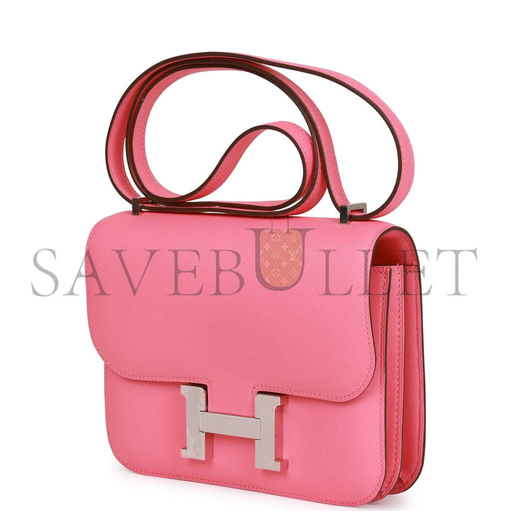 HERMES CONSTANCE 18 ROSE AZALEE SWIFT PALLADIUM HARDWARE 39827910099038 (18cm)