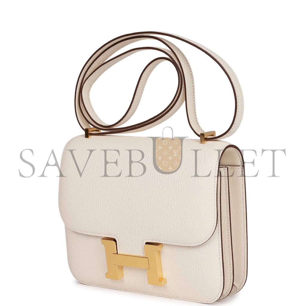 HERMES CONSTANCE 18 NATA CHEVRE MYSORE GOLD HARDWARE 39871437865054 (18cm)