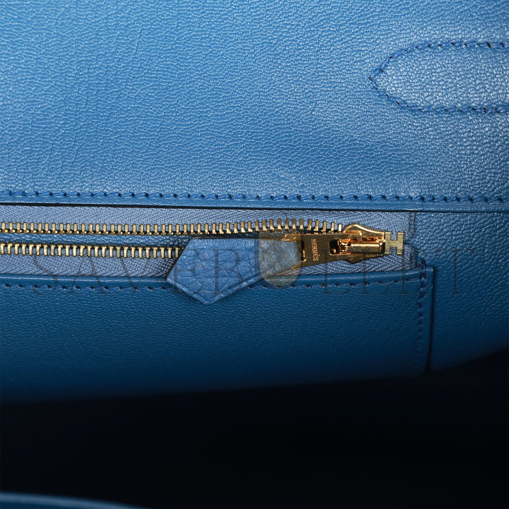 HERMES BIRKIN 35 BLEU AGATE TOGO GOLD HARDWARE (35cm)