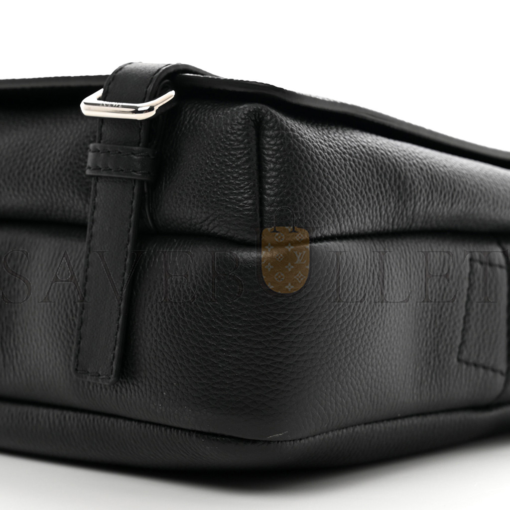 LOEWE SOFT GRAINED CALFSKIN XS MILITARY MESSENGER BAG BLACK (23*18*9cm)