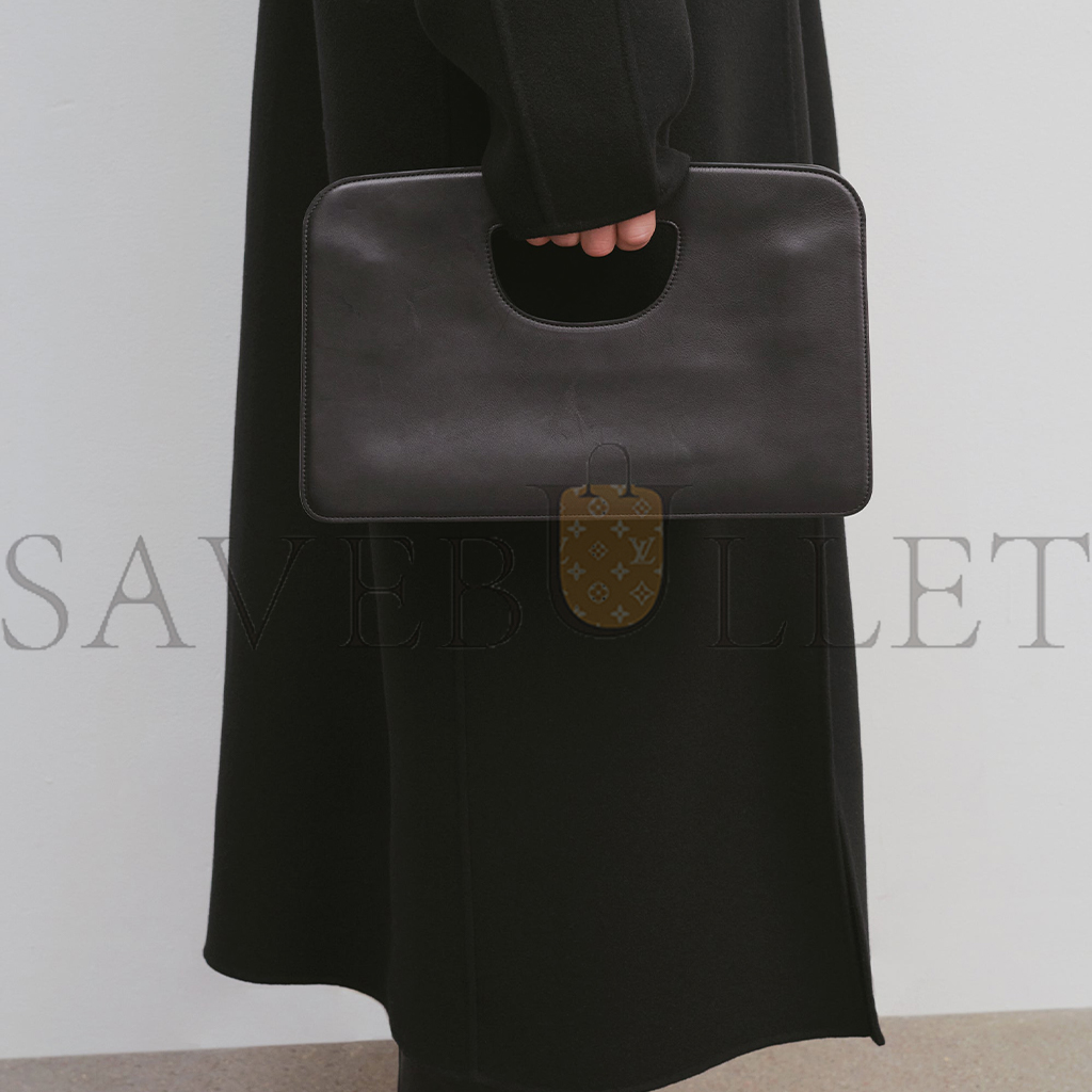 THE ROW EW AUSTIN BAG IN LEATHER BLACK W1589L72BLPL (34*21*8cm)