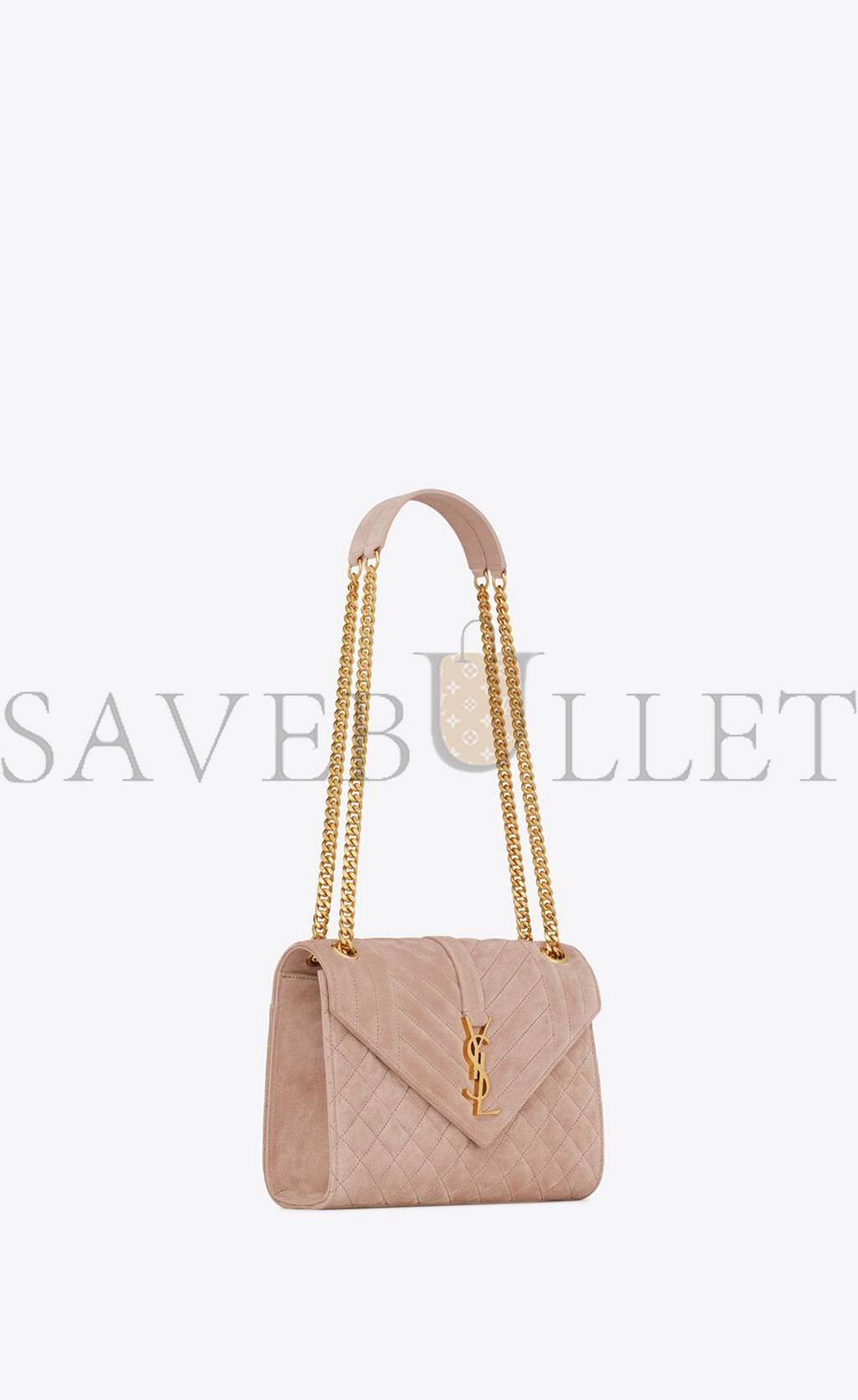 YSL ENVELOPE MEDIUM CHAIN BAG IN MIX MATELASS&EACUTE; SUEDE 6001851S7F12738 (24*17.5*6cm)