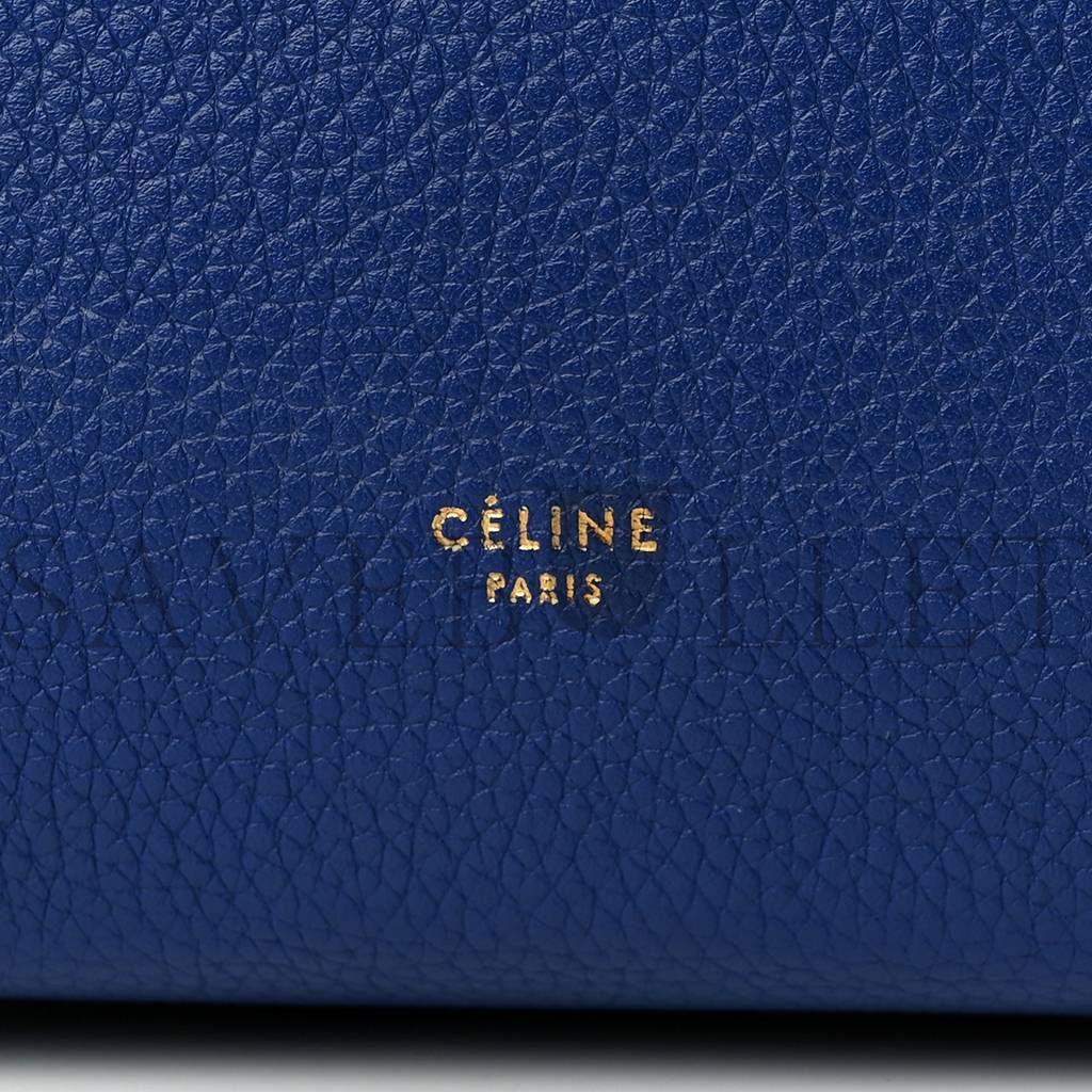 CELINE GRAINED CALFSKIN MINI BELT BAG INDIGO (28*23*16cm)