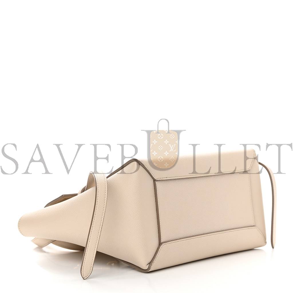 CELINE GRAINED CALFSKIN MICRO BELT BAG LIGHT TAUPE (24*22*13cm)